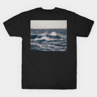 Stormy Seas Cool Ocean Waves Abstract Gift Design T-Shirt